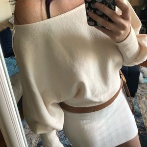 Off The Shoulder Sweater Dress 👗